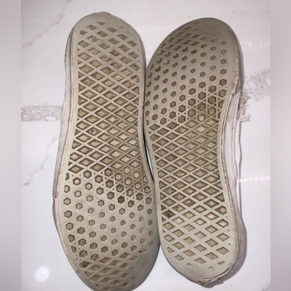Womens pre-loved white Vans slip on US 9.5 - Picture 5 of 8